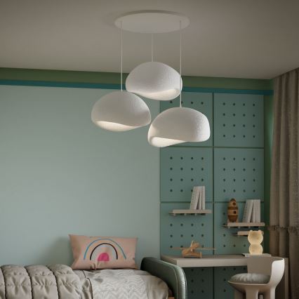 Brilagi - Lampa wisząca na lince WABI SABI 3xE27/40W/230V biała