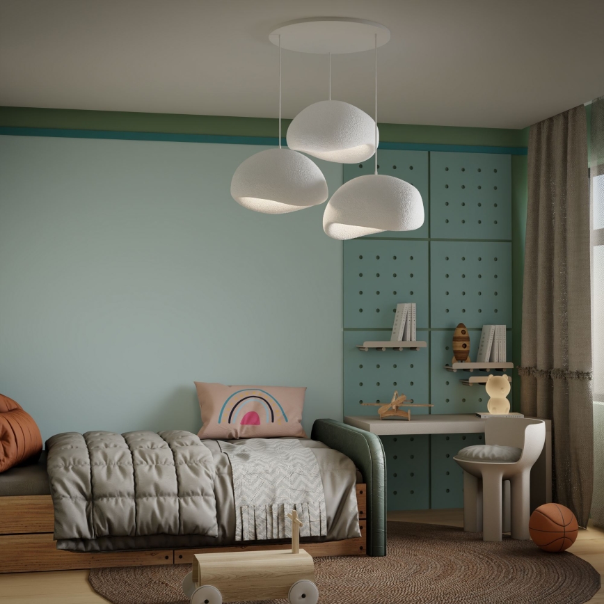 Brilagi - Lampa wisząca na lince WABI SABI 3xE27/40W/230V biała