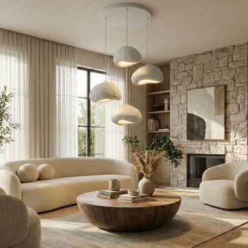 Brilagi - Lampa wisząca na lince WABI SABI 4xE27/40W/230V śr. 95 cm biała