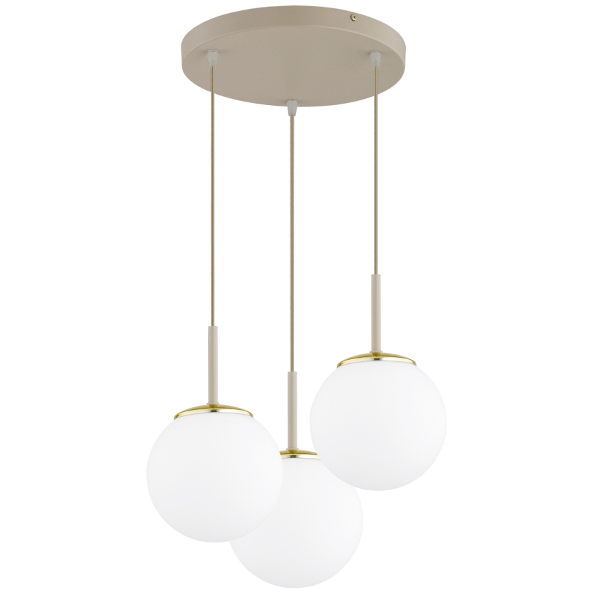 Brilagi - Lampa wisząca na linkach 3xE27/60W/230V beżowa/złota