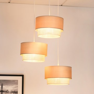 Brilagi - Lampa wisząca na linkach ARIZONA BOHO 3xE27/15W/230V beżowa/biała