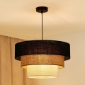 Brilagi - Lampa wisząca na linkach ASPEN LUNETA 1xE27/15W/230V śr. 45 cm czarna/beżowa/kremowa