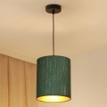 Brilagi - Lampa wisząca na linkach BOSTON ROLLER 1xE27/15W/230V śr. 21 cm słoma zielona/złota