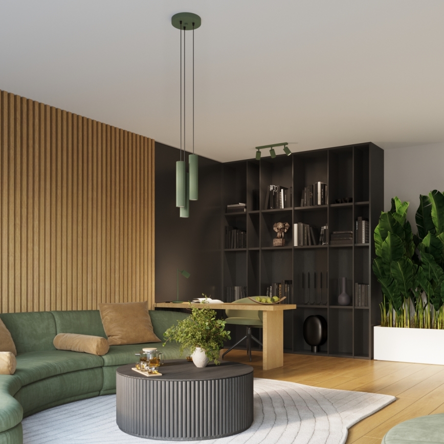 Brilagi - Lampa wisząca na linkach CRESTO, 3x GU10, 10W, 230V, zielona