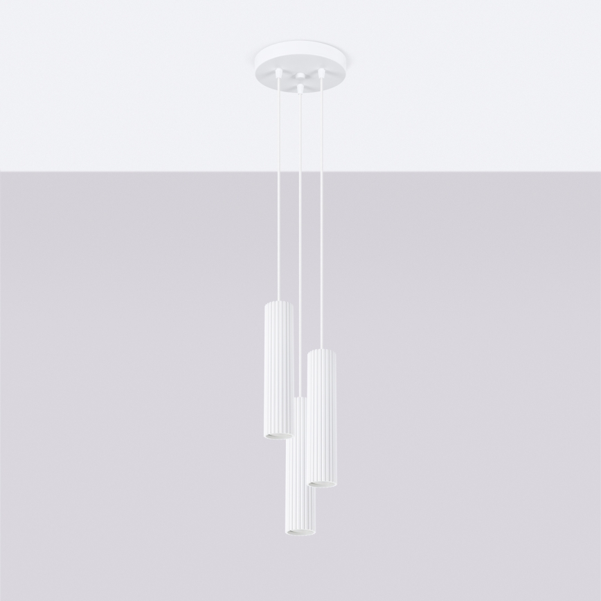 Brilagi - Lampa wisząca na linkach CRESTO 3xGU10/10W/230V biała