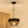Brilagi - Lampa wisząca na linkach DAKOTA LUNETA 1xE27/15W/230V śr. 25 cm czarna/rattan