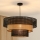 Brilagi - Lampa wisząca na linkach DAKOTA LUNETA 1xE27/15W/230V śr. 60 cm czarna/rattan