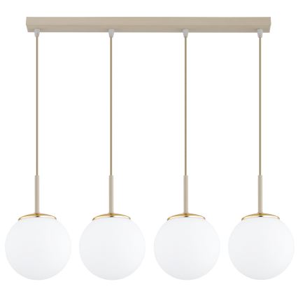 Brilagi - Lampa wisząca na linkach MILO 4xE27/60W/230V beżowy/złoty