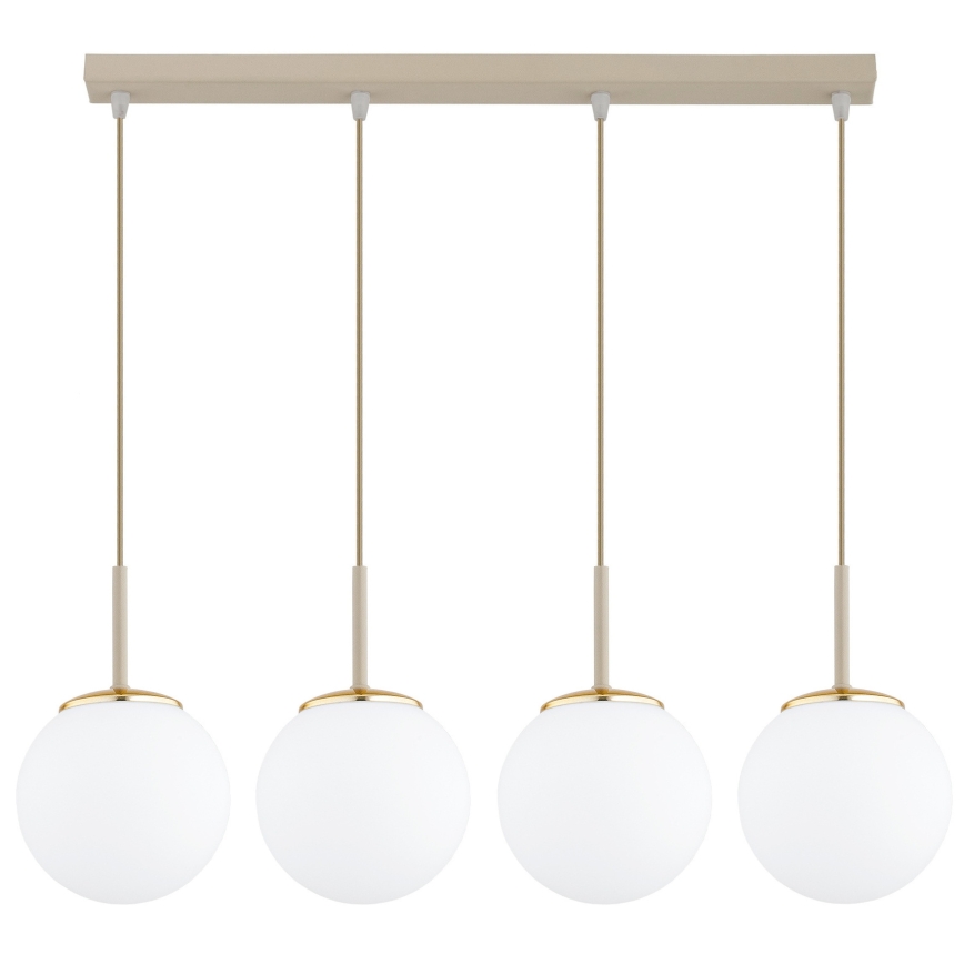 Brilagi - Lampa wisząca na linkach MILO 4xE27/60W/230V beżowy/złoty