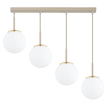 Brilagi - Lampa wisząca na linkach MILO 4xE27/60W/230V beżowy/złoty