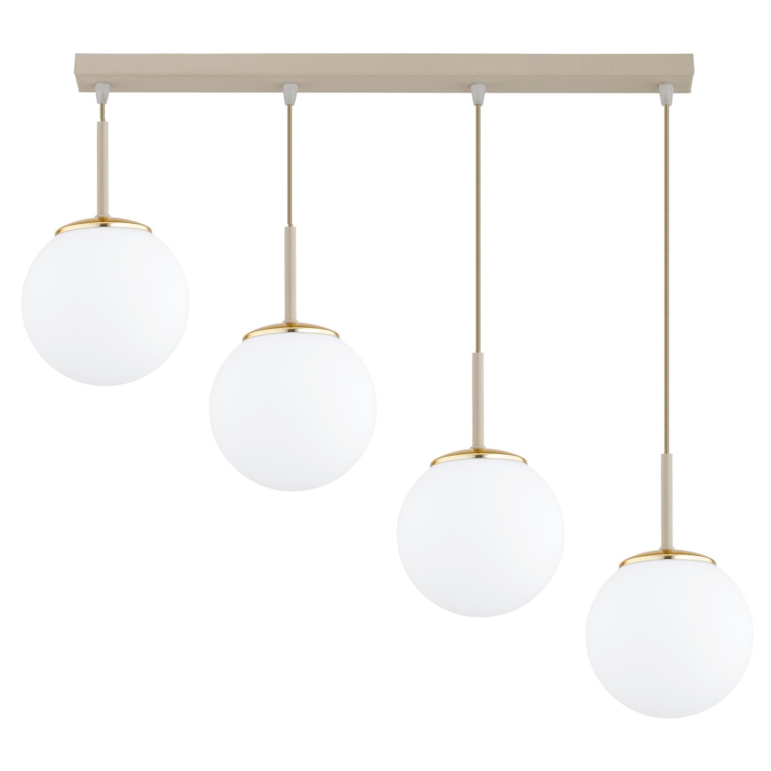 Brilagi - Lampa wisząca na linkach MILO 4xE27/60W/230V beżowy/złoty