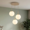 Brilagi - Lampa wisząca na linkach MILO ECRU 3xE27/60W/230V beżowa/złota