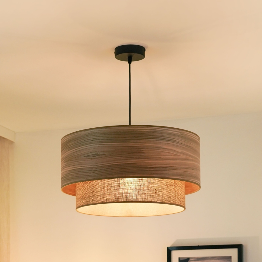 Brilagi - Lampa wisząca na linkach MONTANA BOHO 1xE27/15W/230V śr. 45 cm brązowo-czarna