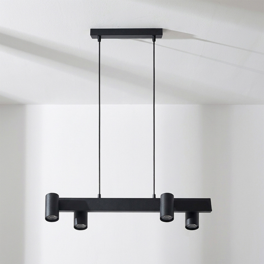 Brilagi - Lampa wisząca na linkach SELE 4xGU10/30W/230V czarna