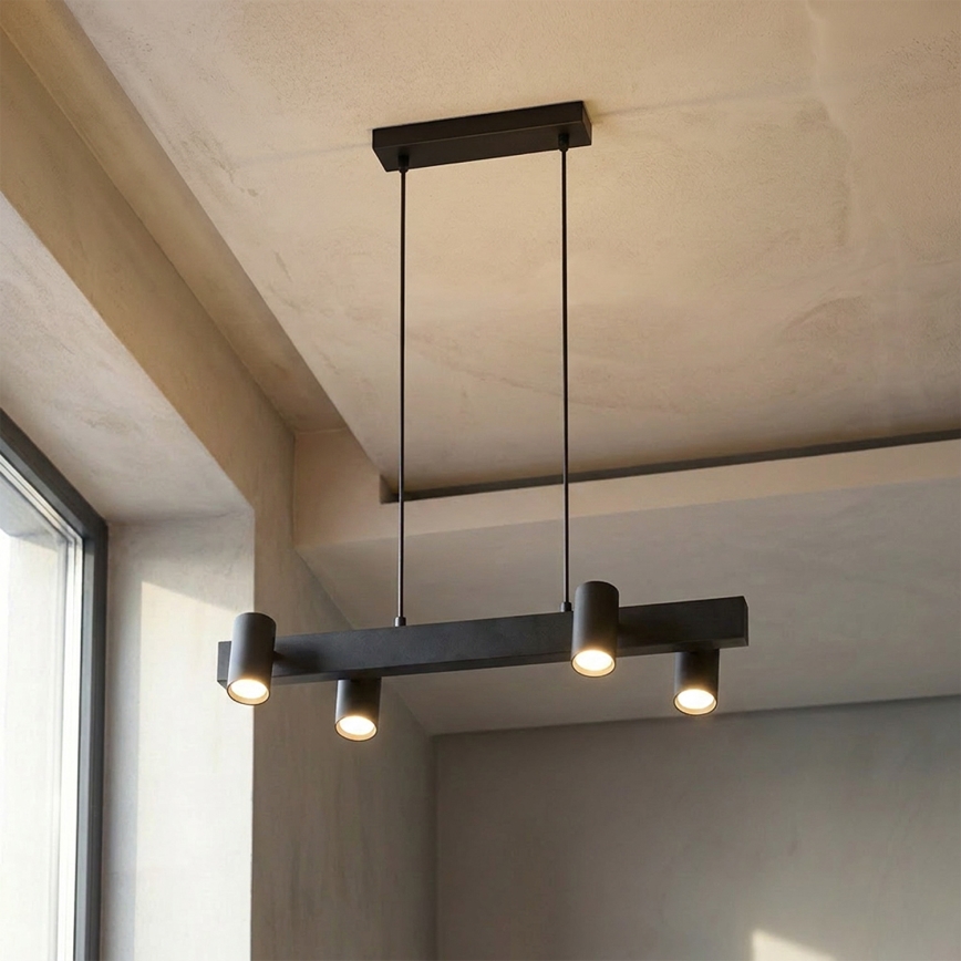 Brilagi - Lampa wisząca na linkach SELE 4xGU10/30W/230V czarna
