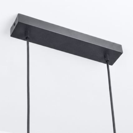 Brilagi - Lampa wisząca na linkach SELE 6xGU10/30W/230V czarna/dekor dębu