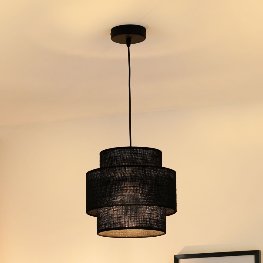 Brilagi - Lampa wisząca na linkach SPACE YUTE 1xE27/15W/230V śr. 25 cm czarna