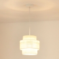Brilagi - Lampa wisząca na linkach SPACE YUTE 1xE27/15W/230V śr. 25 cm kremowo-biała