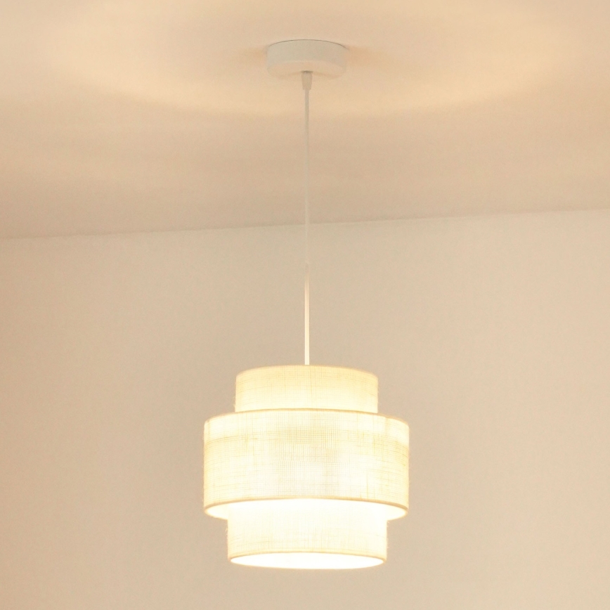 Brilagi - Lampa wisząca na linkach SPACE YUTE 1xE27/15W/230V śr. 25 cm kremowo-biała