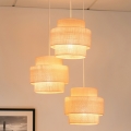 Brilagi - Lampa wisząca na linkach SPACE YUTE 3xE27/15W/230V kremowa/biała
