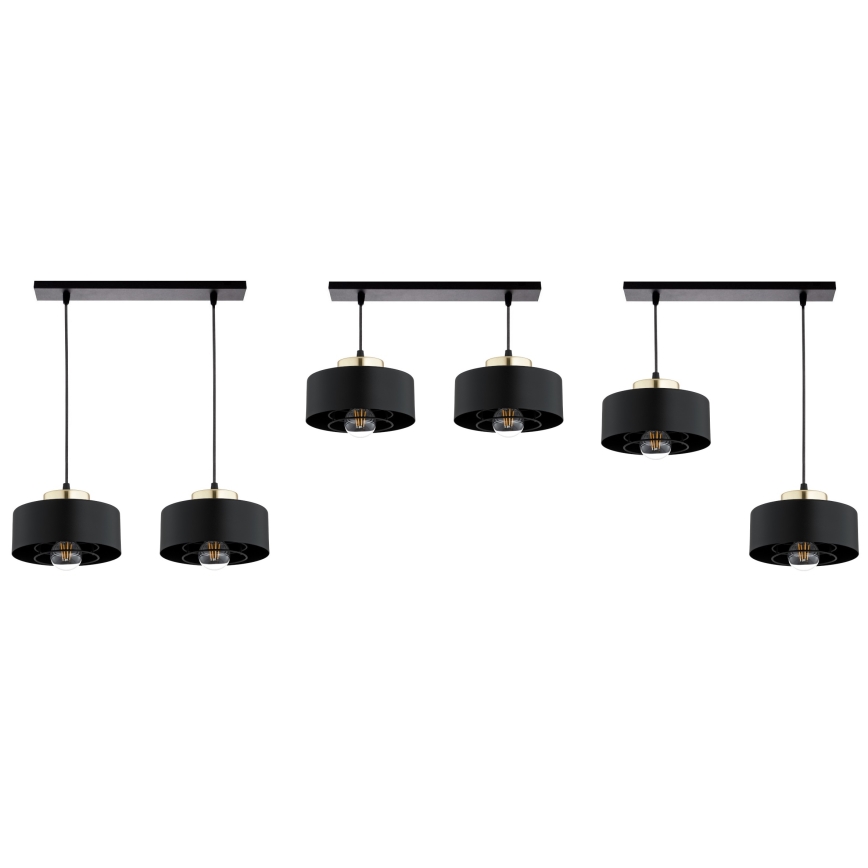 Brilagi - Lampa wisząca na linkach SPRING 2xE27/60W/230V czarna/złota