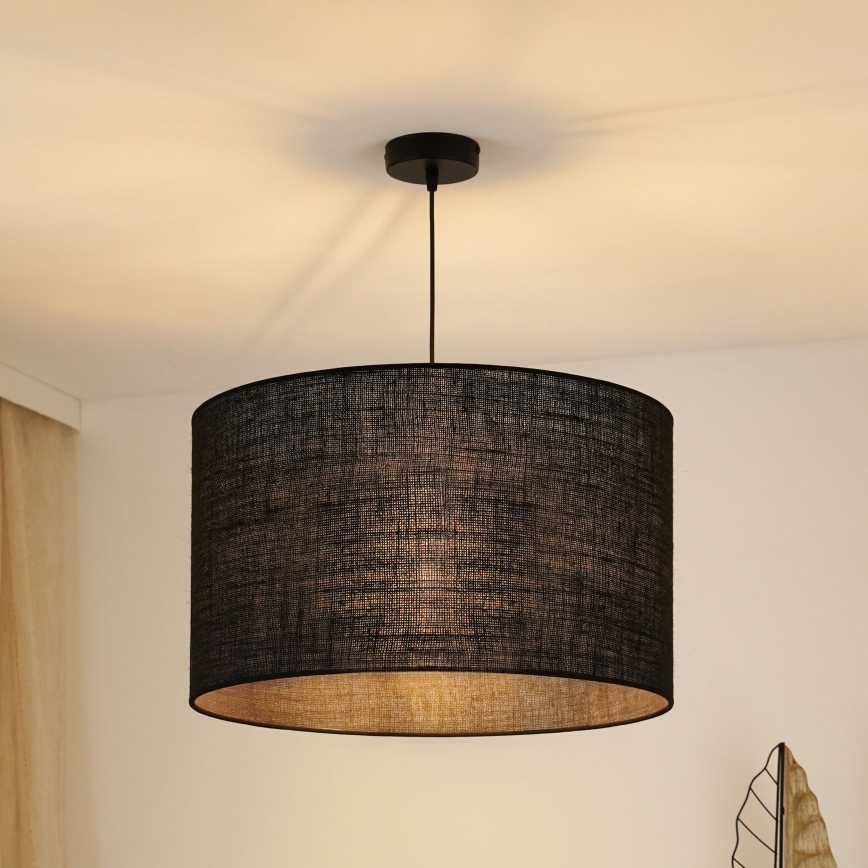 Brilagi - Lampa wisząca na linkach TUBES ROLLER 1xE27/15W/230V śr. 50 cm czarna