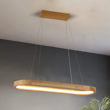Brilagi - Lampa wisząca na linkach UMEA WOOD LED/30W/230V 70x20 cm drewno
