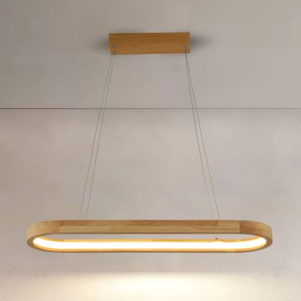 Brilagi - Lampa wisząca na linkach UMEA WOOD LED/30W/230V 70x20 cm drewno