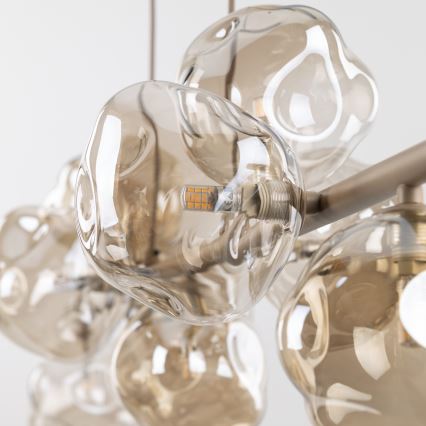 Brilagi - Lampa wisząca na linkach VULCANO 9xG9/8W/230V beżowy/przydymiony