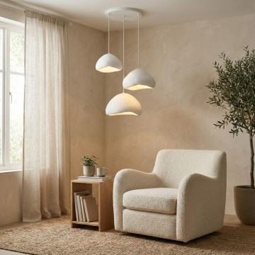 Brilagi - Lampa wisząca na linkach WABI SABI 3xE27/40W/230V śr. 82 cm biała