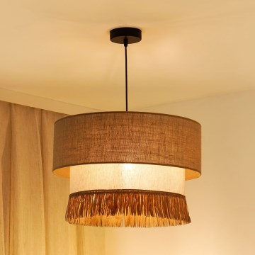 Brilagi - Lampa wisząca na linkach WINNETOU BOHO 1xE27/15W/230V śr. 45 cm brązowo-kremowa
