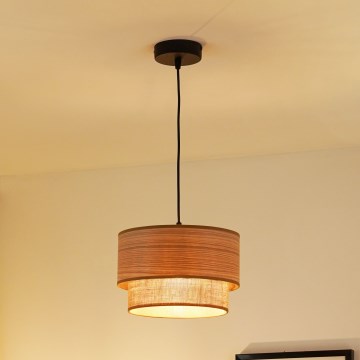 Brilagi - Lampa wisząca na linkę MONTANA BOHO 1xE27/15W/230V śr. 25 cm brązowa/czarna