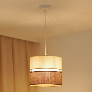 Brilagi - Lampa wisząca na linkę ROYAL YUTE 1xE27/15W/230V śr. 25 cm beżowy/kremowy