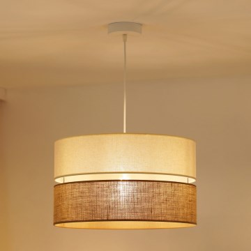 Brilagi - Lampa wisząca na linkę ROYAL YUTE 1xE27/15W/230V śr. 40 cm beżowy/kremowy