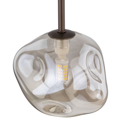 Brilagi - Lampa wisząca na linku VULCANO 1xG9/8W/230V brązowy/przydymiony beż
