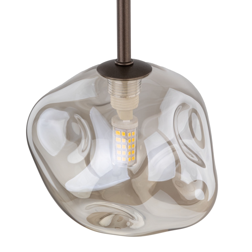 Brilagi - Lampa wisząca na linku VULCANO 1xG9/8W/230V brązowy/przydymiony beż