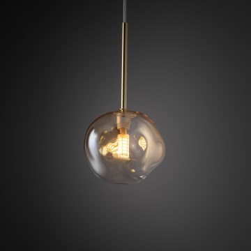 Brilagi - Lampa wisząca na linku VULCANO 1xG9/8W/230V śr. 15 cm złota/dymny beż