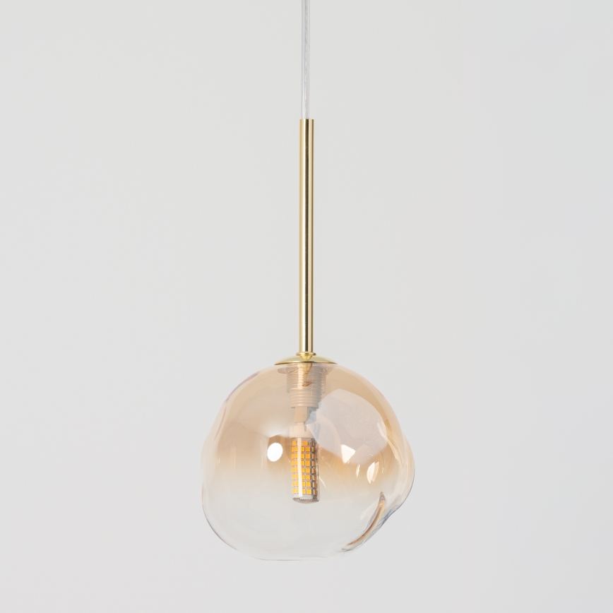 BRILAGI - Lampa wisząca na linku VULCANO 1xG9/8W/230V śr. 15 cm złota/dymny beż