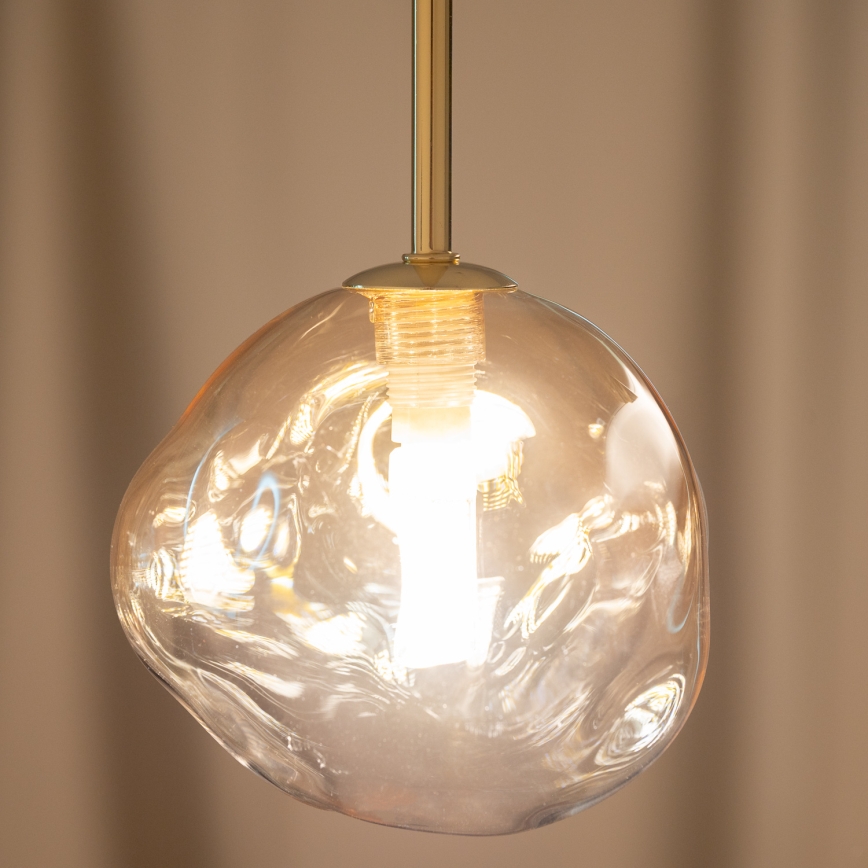 BRILAGI - Lampa wisząca na linku VULCANO 1xG9/8W/230V śr. 15 cm złota/dymny beż