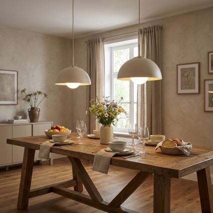 Brilagi - Lampa wisząca na przewodzie COSMO 1xE27/60W/230V Ø 30 cm beżowa/złota