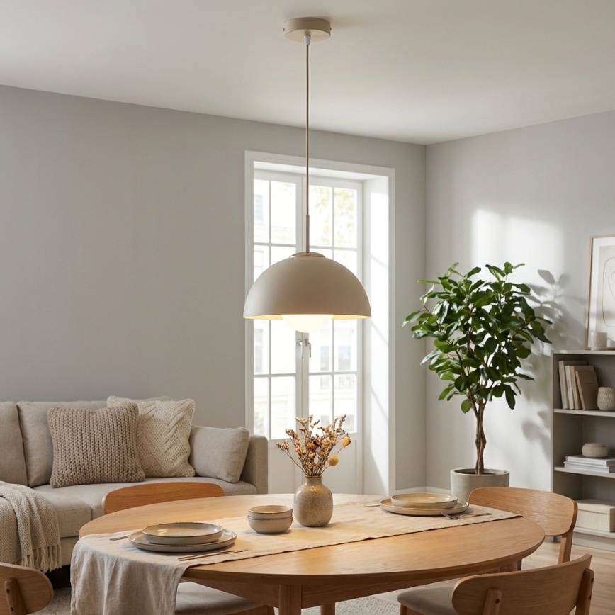 Brilagi - Lampa wisząca na przewodzie COSMO 1xE27/60W/230V Ø 30 cm beżowa/złota