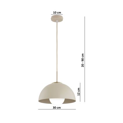 Brilagi - Lampa wisząca na przewodzie COSMO 1xE27/60W/230V Ø 30 cm beżowa/złota