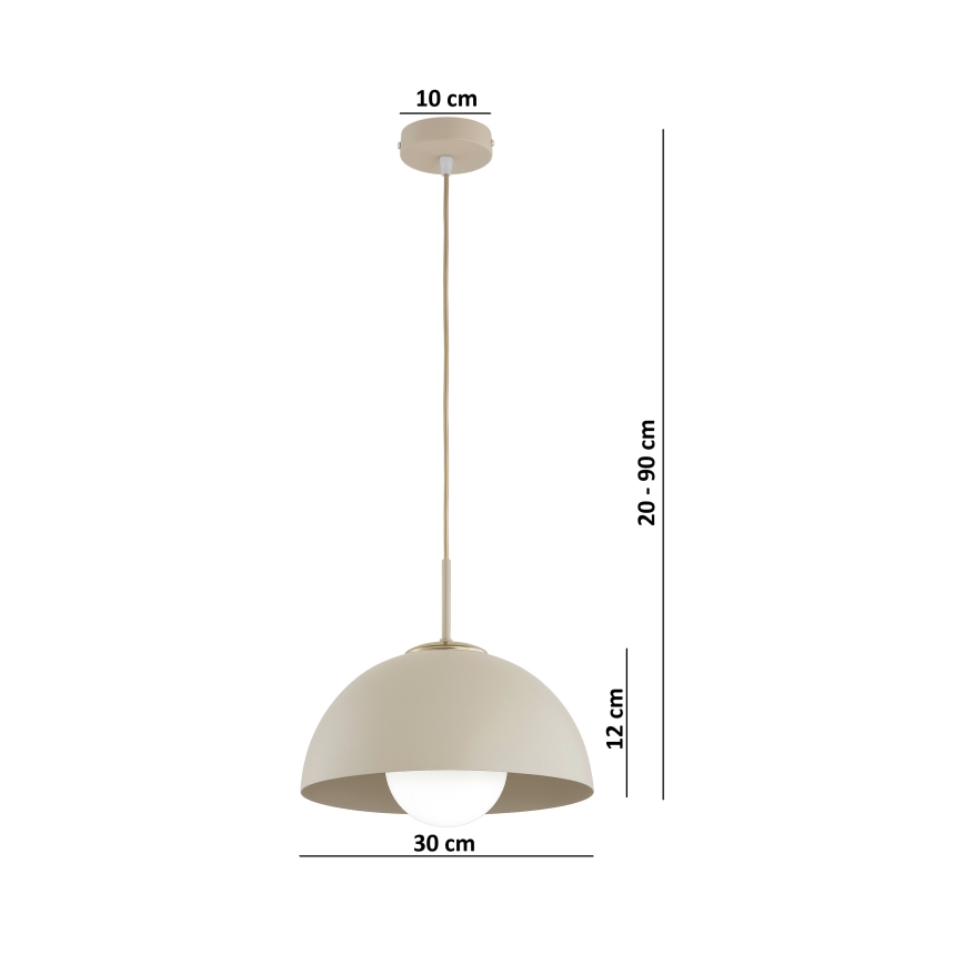 Brilagi - Lampa wisząca na przewodzie COSMO 1xE27/60W/230V Ø 30 cm beżowa/złota