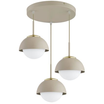 Brilagi - Lampa wisząca na przewodzie COSMO 3xE27/60W/230V beżowo-złota