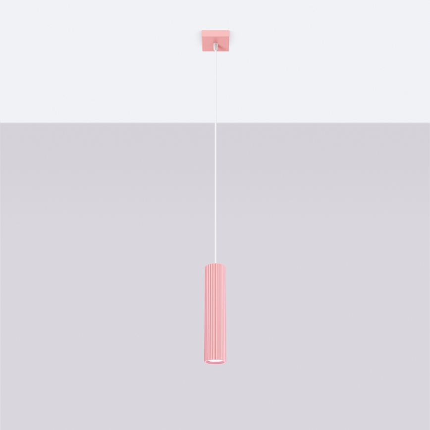 Brilagi - Lampa wisząca na przewodzie CRESTO 1xGU10/10W/230V różowa