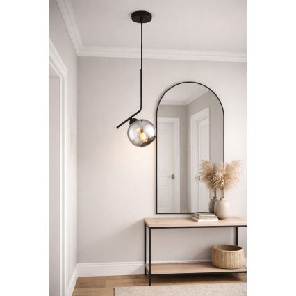 Brilagi - Lampa wisząca na przewodzie DIOR 1xE27/60W/230V czarna/przydymiona szara