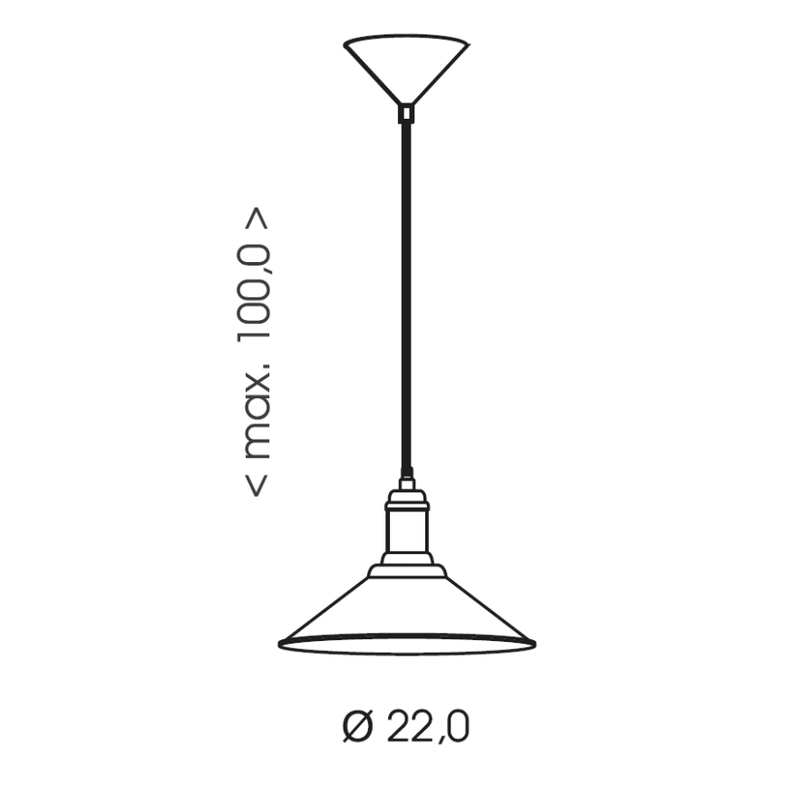 Brilagi - Lampa wisząca na przewodzie FORGE 1xE27/60W/230V Ø 22 cm brązowa