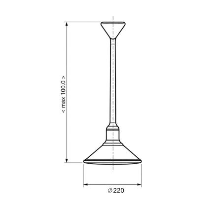 BRILAGI - Lampa wisząca na przewodzie FORGE 1xE27/60W/230V Ø 22 cm brązowa