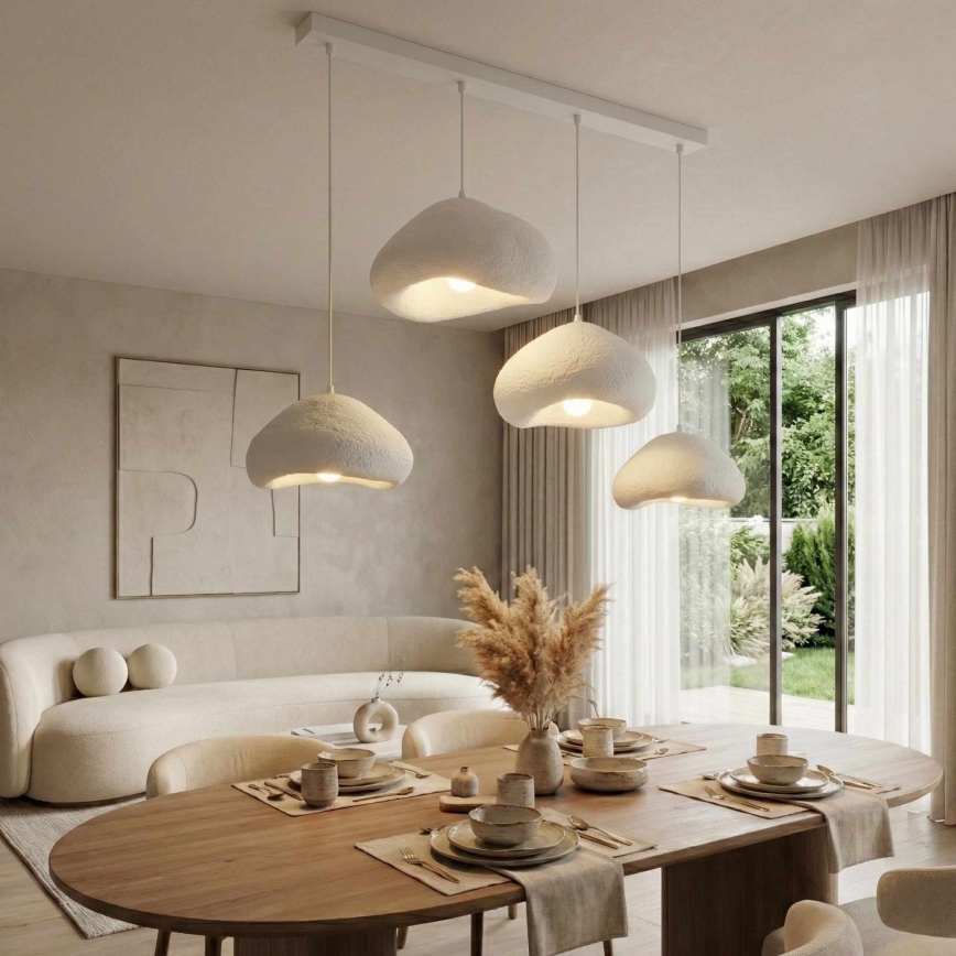 Brilagi - Lampa wisząca na przewodzie LORA 4xE27/40W/230V biała