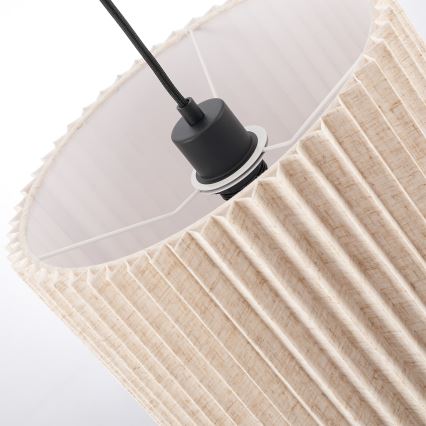 Brilagi - Lampa wisząca na przewodzie NORDIC WAVE 1xE27/15W/230V śr. 32 cm lniany/czarny